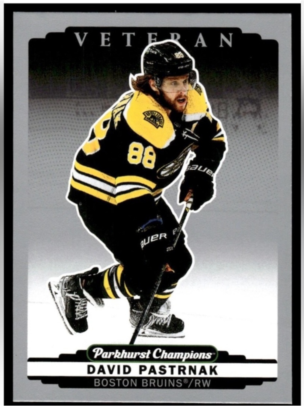 David Pastrnak 2021/22 Parkhurst Boston Bruins Hockey Card